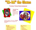 screenshot of 'TA-DA' the Clowns website